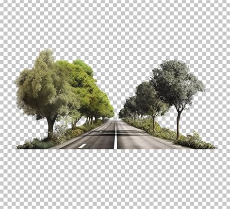 Illustration D D Un Morceau D Autoroute Verte D Une Route Isol E D