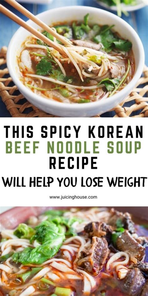 This Spicy Korean Beef Noodle Soup Recipe Will Help You Lose Weight