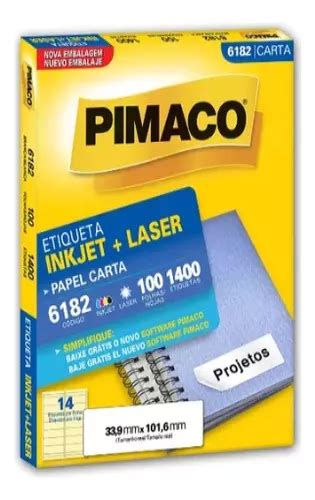 Etiqueta Pimaco Inkjet Laser Branca Carta 6182 Parcelamento Sem Juros