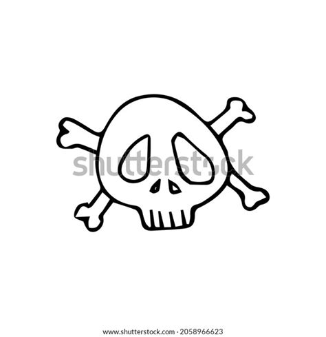 Anatomically Human Skull Hand Drawn Line Stock Vector Royalty Free 2058966623 Shutterstock