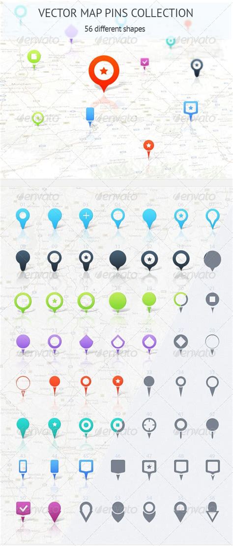 Map Pins Collection | Pin map, Map, Business vector illustration