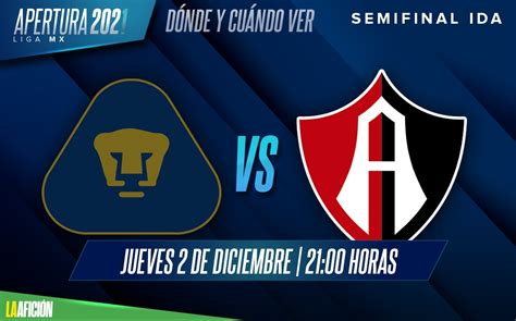 Pumas Vs Atlas D Nde Ver En Vivo Semifinales Del Apertura