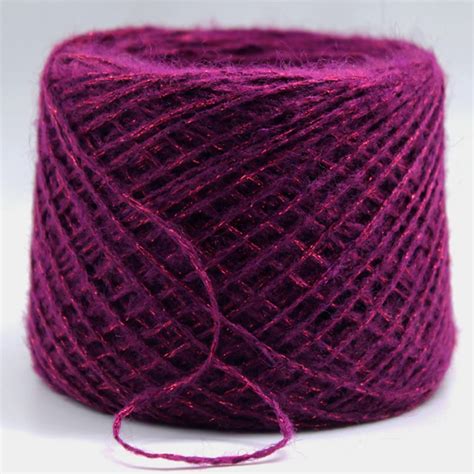 Quality 250g Beautiful Purple Metallic Wool Yarn Skein Hand Knitting