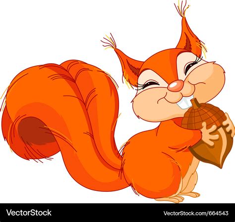 Cartoon squirrel Royalty Free Vector Image - VectorStock