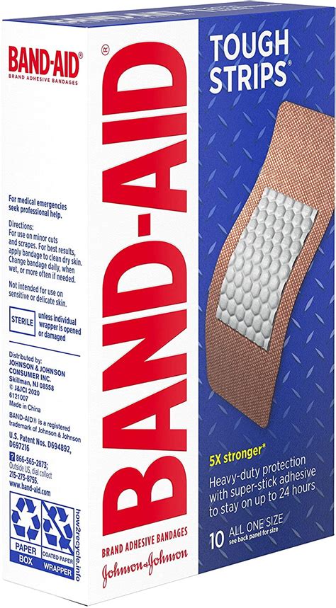 Band Aid Tough Strips Extra Heavy Duty Protection Adhesive Bandages XL 10ct