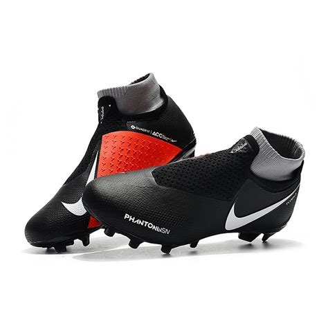 Nike Crampon Phantom Vsn Elite Df Fg Noir Rouge Blanc