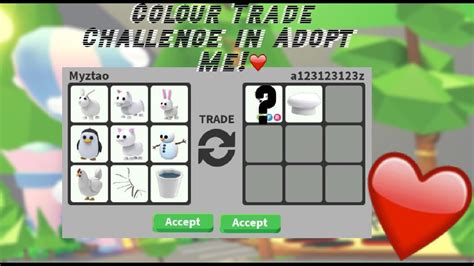 Colour Trading Challenge Adopt Me Youtube