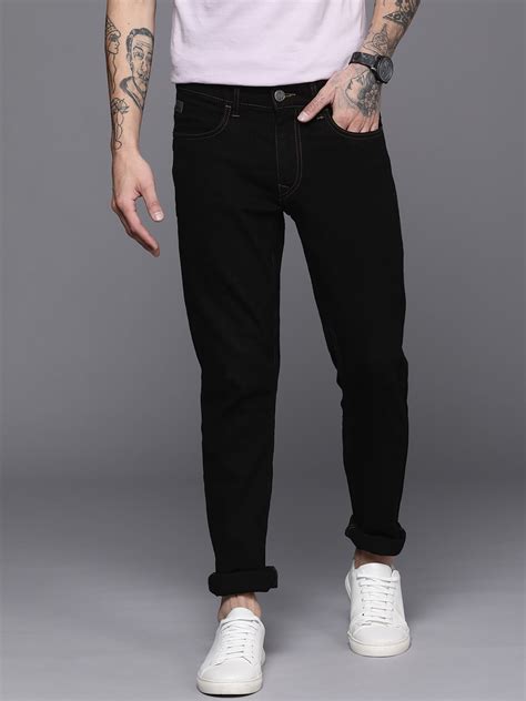 Wrogn Men Black Skinny Fit Mid Rise Stretchable Jeans Price History