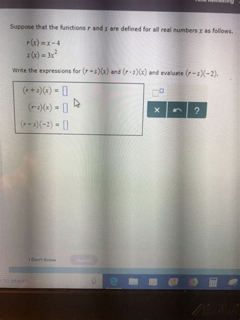 Solved Suppose That The Functions R And S Are Defined For Chegg