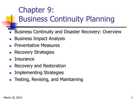 Ppt Chapter 9 Business Continuity Planning Powerpoint Presentation Free Download Id 176048