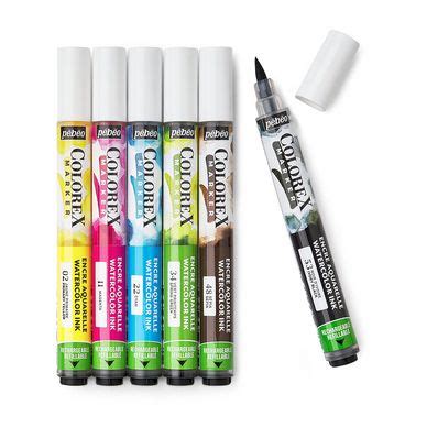 Marqueur Encre aquarelle Colorex Marker Set 6 Essentiels Pébéo chez