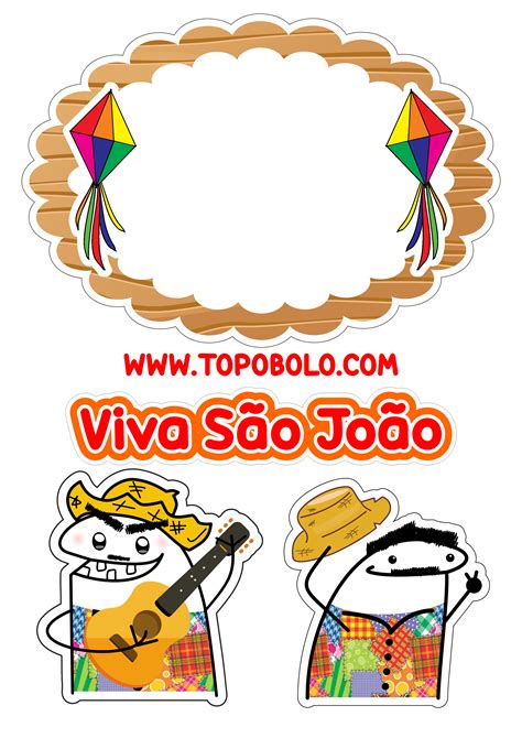 Topo de bolo para imprimir flork festa junina viva São João quadrilha