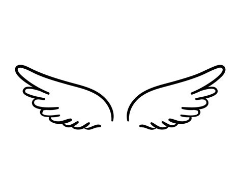 Angel Wings In Heaven Hawk Feather Wing Pattern Vector Art At