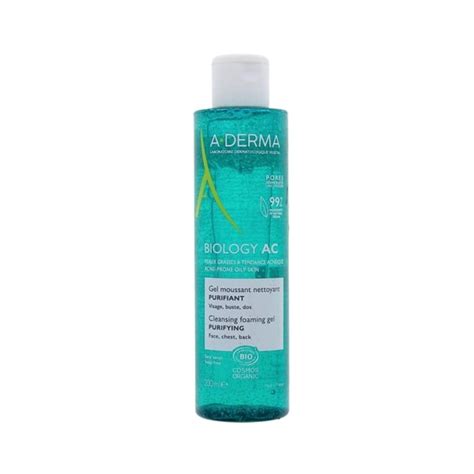 Biology AC Gel Moussant Nettoyant Purifiant Bio 200ml Aderma