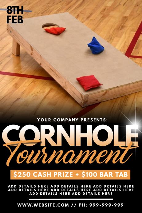 Printable Cornhole Tournament Template