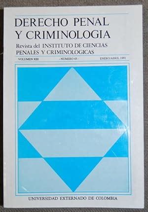 Derecho Penal Criminologia Revista Instituto AbeBooks