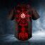 Red Vegvisir Yggdrasill Viking Tattoo Custom Baseball Jersey Skull