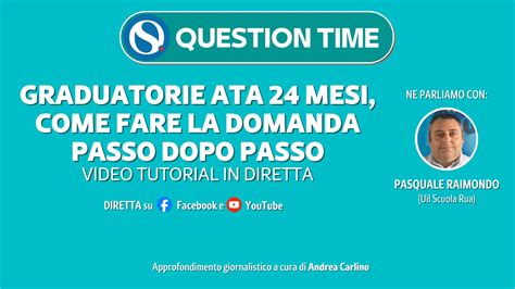 Graduatorie ATA 24 Mesi Come Fare La Domanda Passo Dopo Passo VIDEO