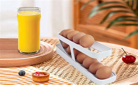 Egg Dispenser Egg Holder Fridge Rollender Eierhalter Eierspender F R