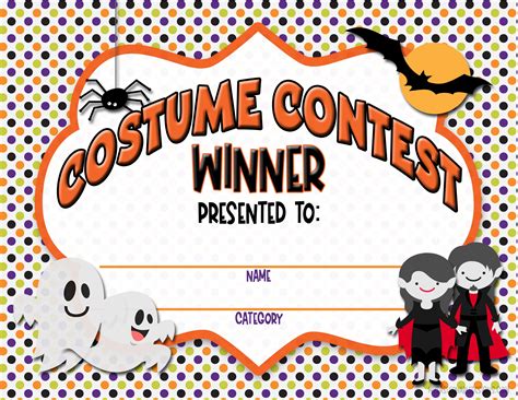 Halloween Costume Certificates With Best Designs And Halloween