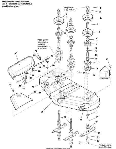 Simplicity 1693267 50 Mower Deck Parts Diagram For 44 And 50 Mower Deck Housing Arbors