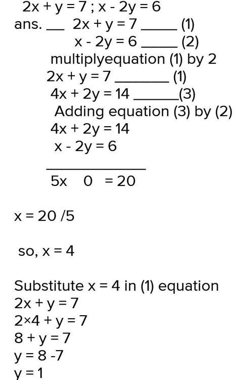 Solve The Following Pair Of Linear Equations X Y X Y By