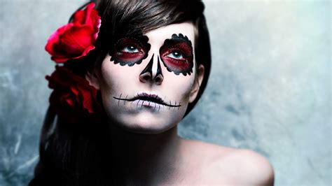 Indoors Spooky One Person Dia De Los Muertos Costume Hairstyle