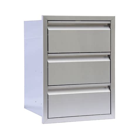 Outdoor Kitchen Cabinets Stainless Steel W/ Three Drawers - LUXPatio Outdoor Living Supply