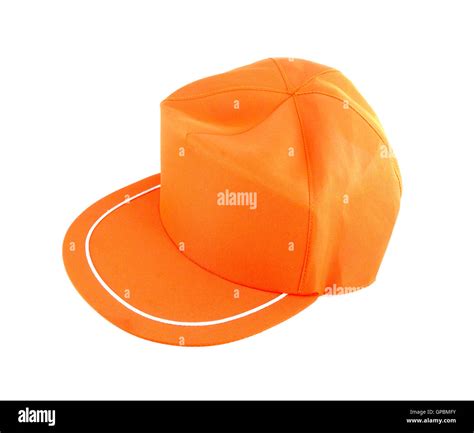 Orange Cap Isolated On White Background Stock Photo Alamy