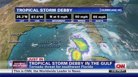 Tropical Storm Debby Forms In Gulf Of Mexico Cnn