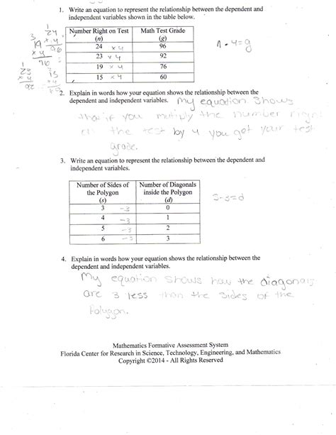 Writing Equations From Tables Worksheet Englishworksheet My Id