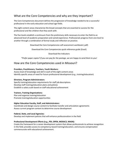 PDF What Are The Core Competencies And Why Are They 2016 07