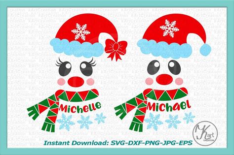 Santa face svg, Boy Santa face svg, Girl Santa face svg, kids Christmas ...