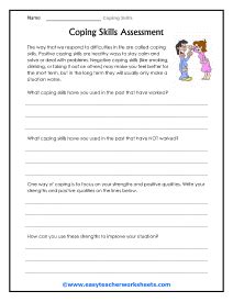 Coping Skills Worksheets Worksheets Library