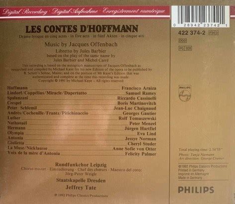 JACQUES OFFENBACH Les Contes D Hoffmann 3CD CD דיסק