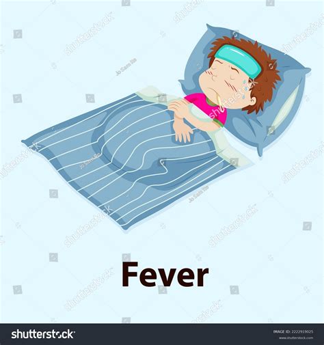 Common Cold Symptoms Cartoon Fever Stock Vector (Royalty Free) 2222919025 | Shutterstock