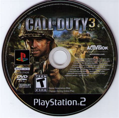 Call of Duty 3 cover or packaging material - MobyGames