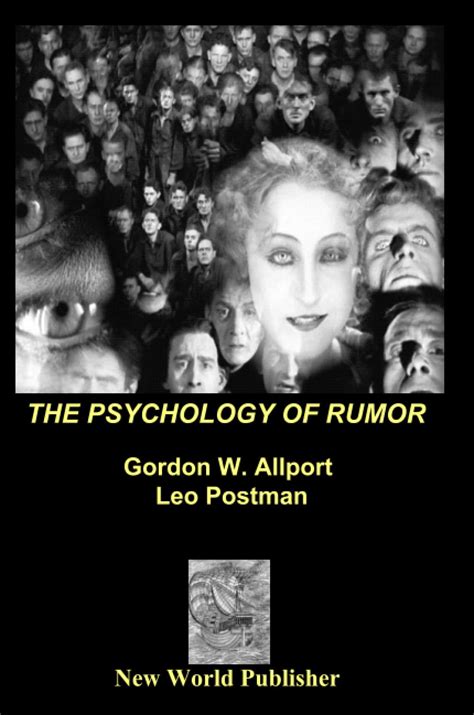 The Psychology Of Rumor By Gordon Willard Allport Goodreads