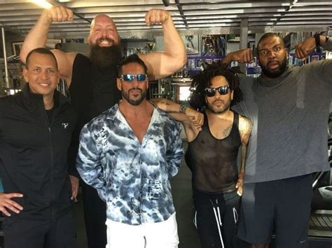 Big Show Hits The Gym With A Rod Lenny Kravitz Russell Okung