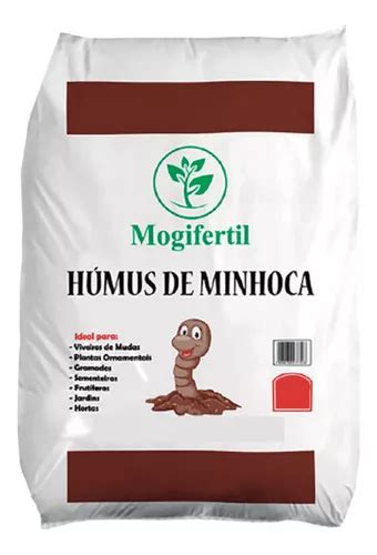 Fertilizante Org Nico Earthworm Humus Kg Fertilizante Mogifertil