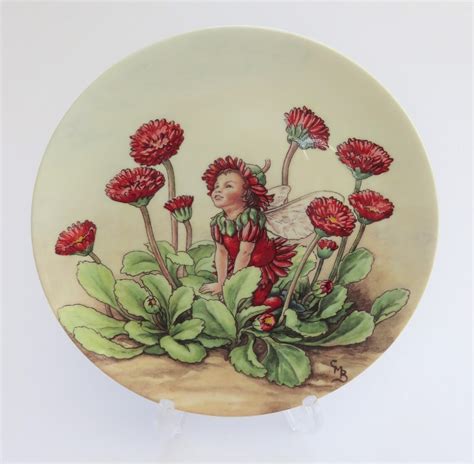 Double Daisy Fairy Plate Wedgwood Flower Fairy Plate With Etsy