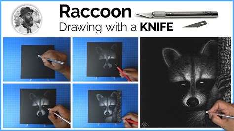 Raccoon Scratchboard By Esayas Youtube