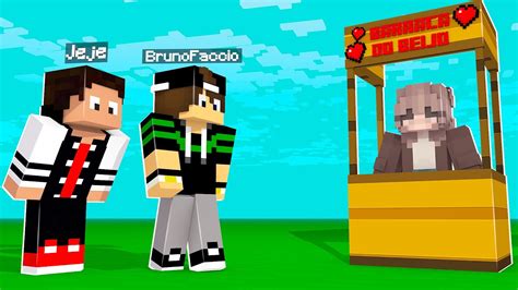 A Crush Do Bruninho Trabalhou Na Barraca Do Beijo No Minecraft Youtube