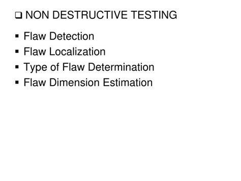 Ppt Non Destructive Testing Powerpoint Presentation Free Download Id 3302260