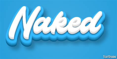 Naked Text Effect And Logo Design Word