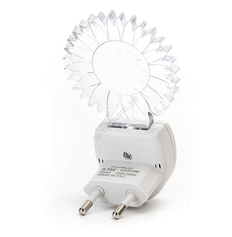 Aigostar LED Nattlampa Med Sensor LED 0 5W 230V Sol Lampmani