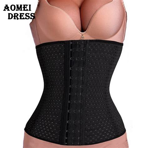 Ladies Sexy Steel Boned Tummy Breathable Waist Cinchers Corsets Korsett