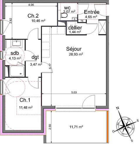 Plan Appartement T3 De 65 19 M² Neuf Résidence « Les Sources à Wolxheim