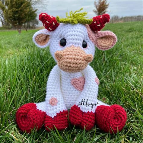 Strawberry Cow Crochet PDF PATTERN ONLY Digital Item Etsy Crocheted