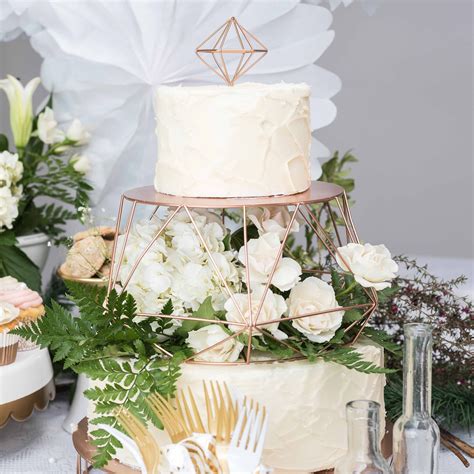 Rose Gold Tiered Cake Stand Rose Gold Cake Stand Rose Gold Cake Beautiful Wedding Cakes